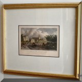 A17. Framed etching. View in the Regent's Park. 
